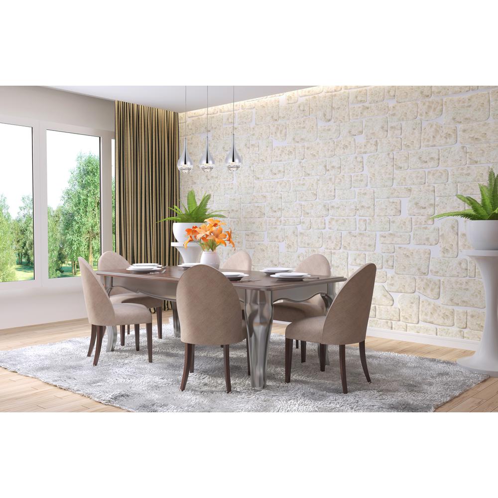 Amherst Collection LED 3-light chandelier 24in x 4in x 9in chrome finish. Picture 7