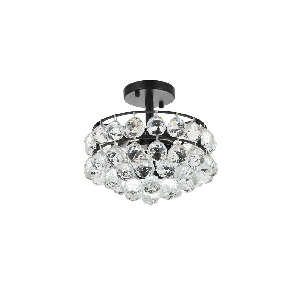Savannah 12 inch flush mount in black. Picture 6