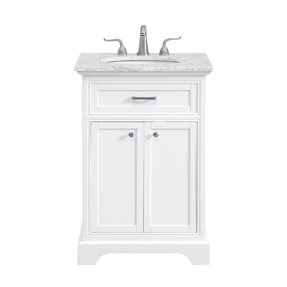 24 In. Single Bathroom Vanity Set In White. Picture 1