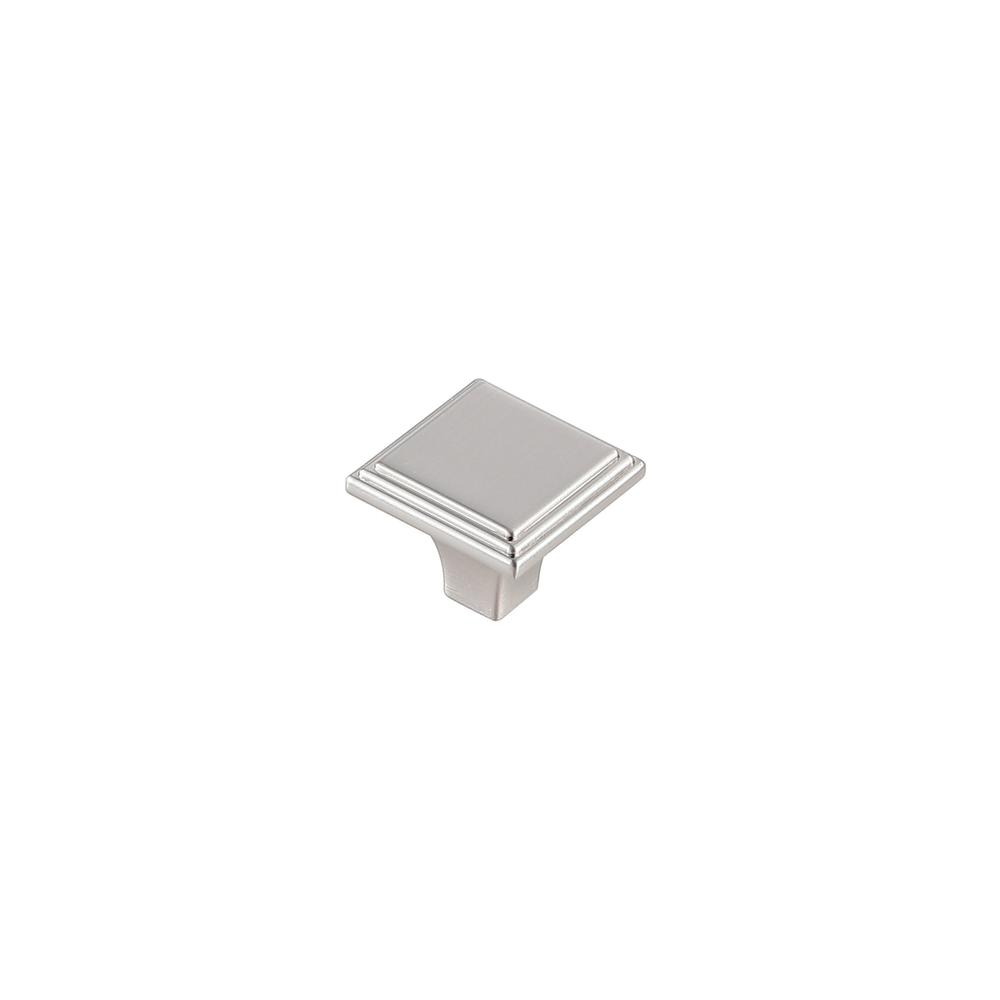 Wilow 1" Brushed Nickel Square Knob Multipack (Set of 10). Picture 3