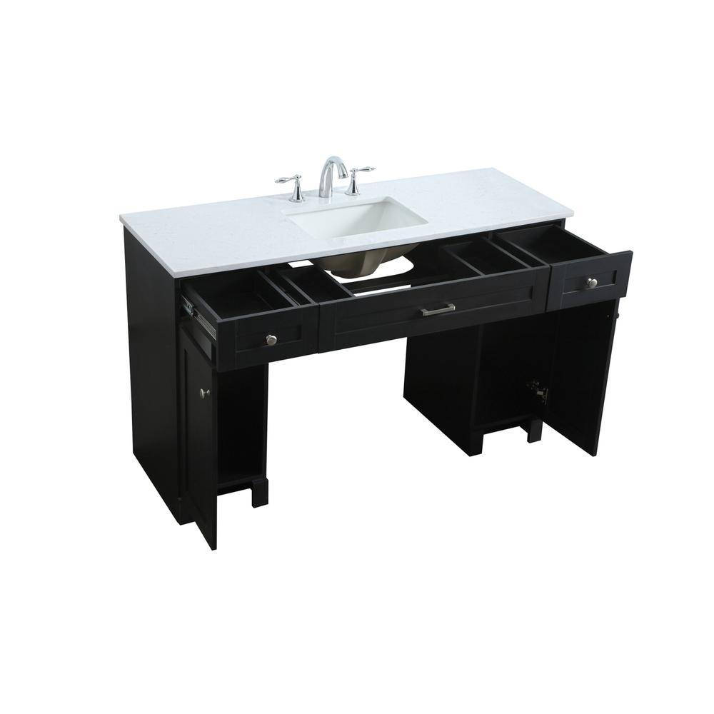 54 Inch ADA Compliant Bathroom Vanity In Black. Picture 9