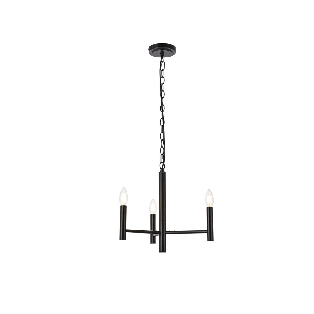 Carmella 3 lights pendant in black. Picture 1