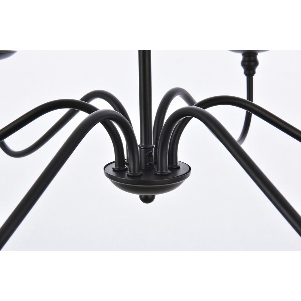 Rohan 30 inch chandelier in matte black. Picture 3