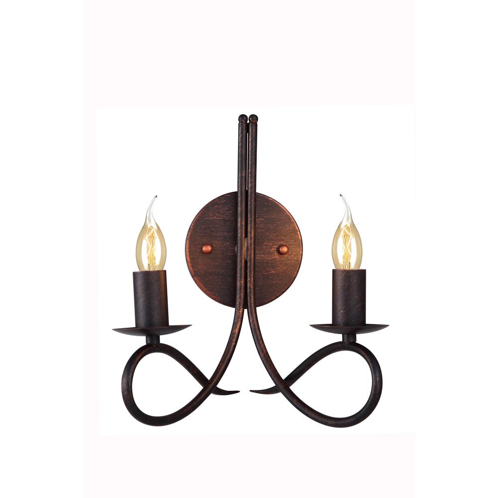Lyndon 2 light Dark Bronze Wall Sconce. Picture 1