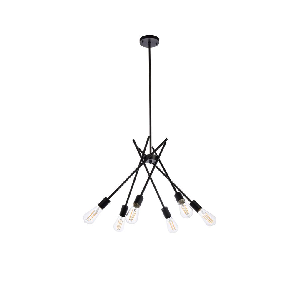 Lucca 23 inch pendant in black. Picture 6