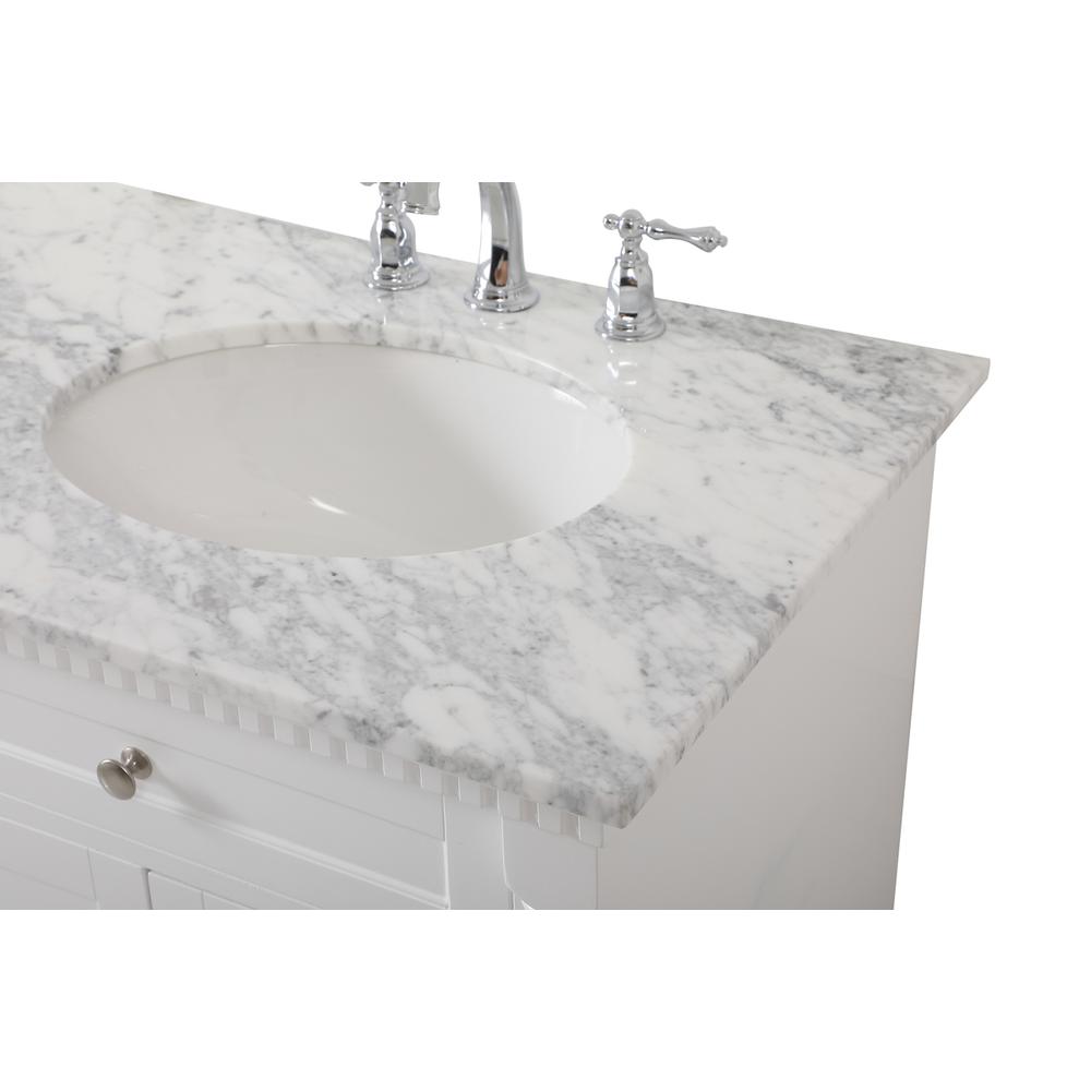 60 inch double bathroom vanity in White. Picture 11