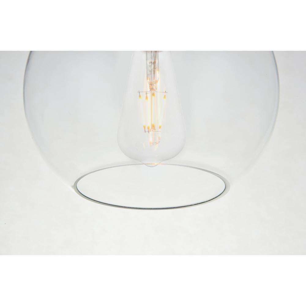 Baxter 1 Light Chrome Flush Mount With Clear Glass. Picture 4