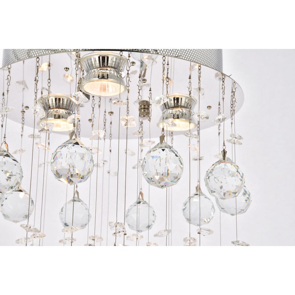 Galaxy 3 light Chrome Flush Mount Clear Royal Cut Crystal. Picture 2
