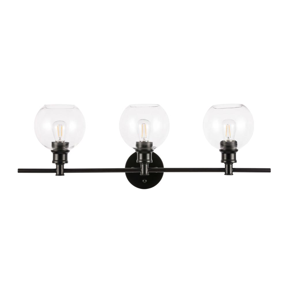Collier 3 light Black and Clear glass Wall sconce. Picture 2