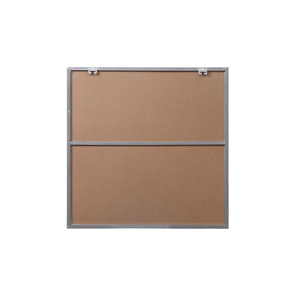 Metal Frame Square Mirror 30 inch in Silver. Picture 8