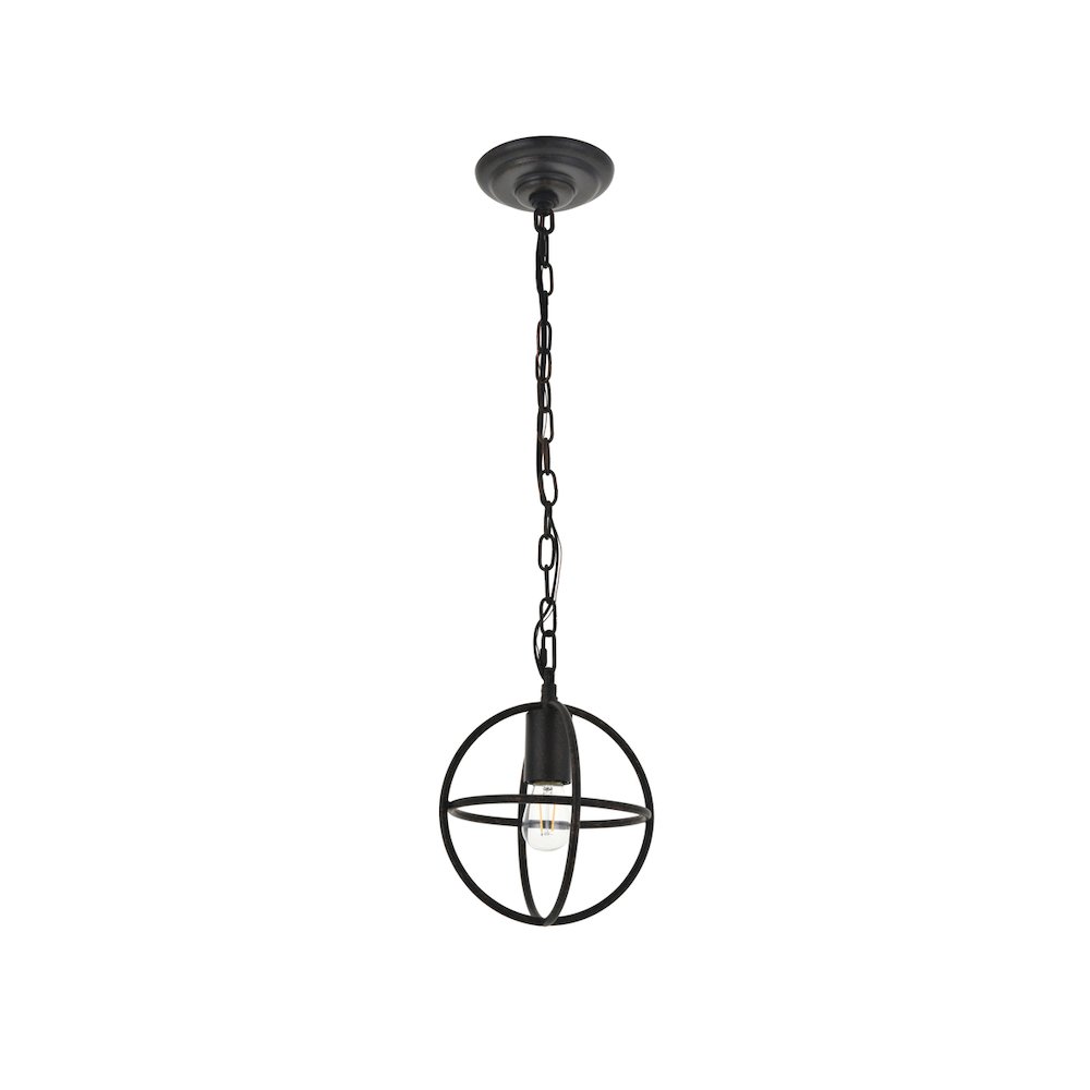 Octavia 1 Light Dark Brown Pendant. Picture 5