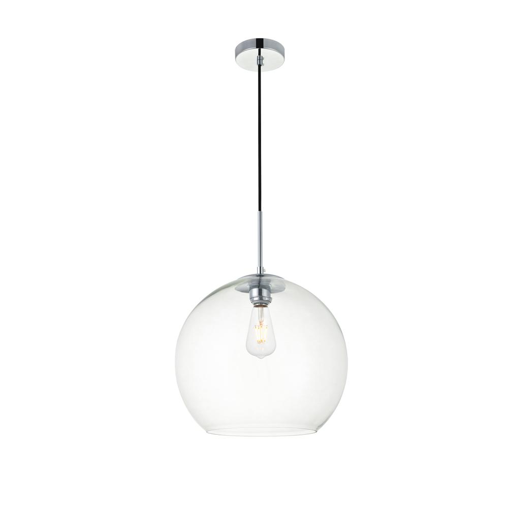 Baxter 1 Light Chrome Pendant With Clear Glass. Picture 2