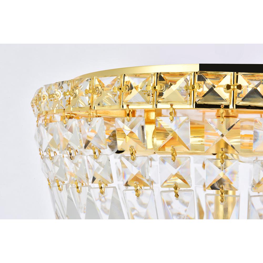 Tranquil 4 light Gold Flush Mount Clear Royal Cut Crystal. Picture 4