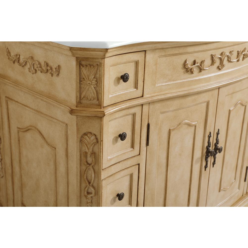 42 inch Single Bathroom vanity in Light Antique Beige. Picture 12
