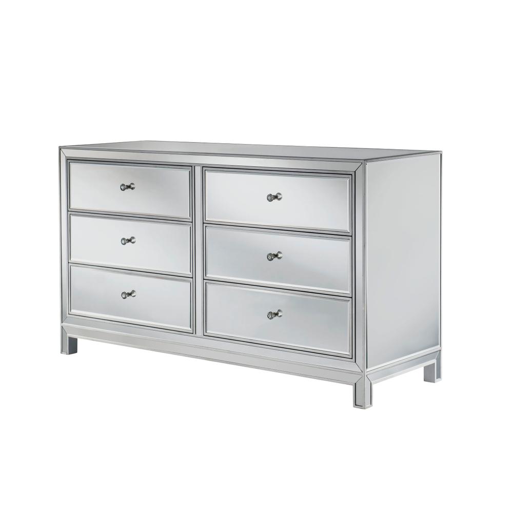 Dresser 6 drawers 60in. W x 18in. D x 32in. H in antique silver paint. Picture 12