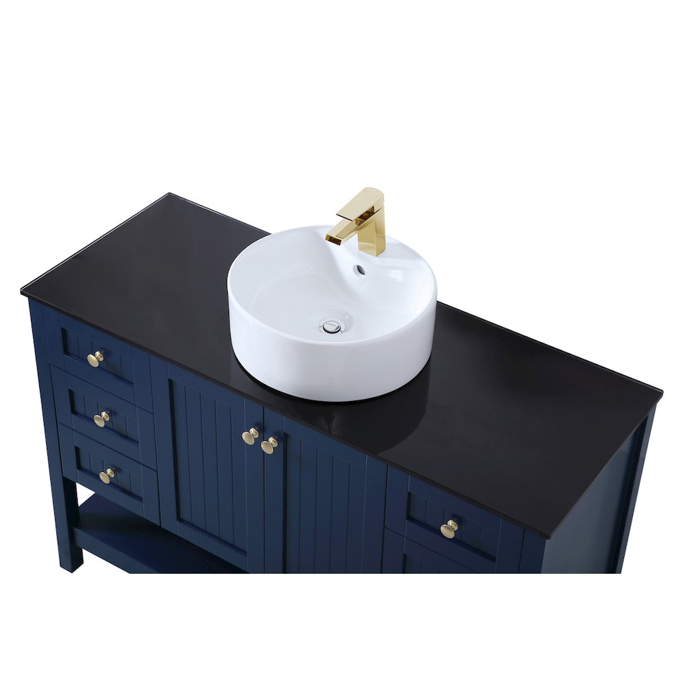 48 Inch Vessel Sink Bathroom Vanity In Blue. Picture 10