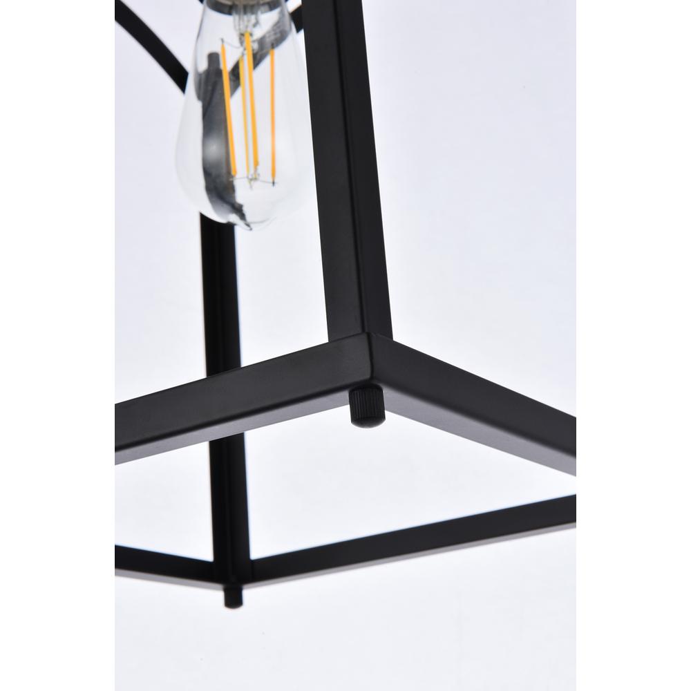 Janet 1 light flush mount in black. Picture 3