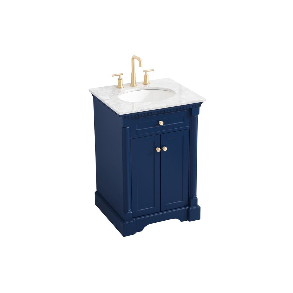 24 inch Single bathroom vanity in  Blue. Picture 8