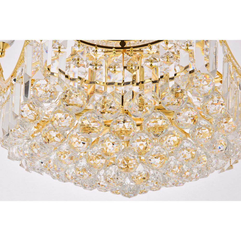 Corona 9 light Gold Chandelier Clear Royal Cut Crystal. Picture 3