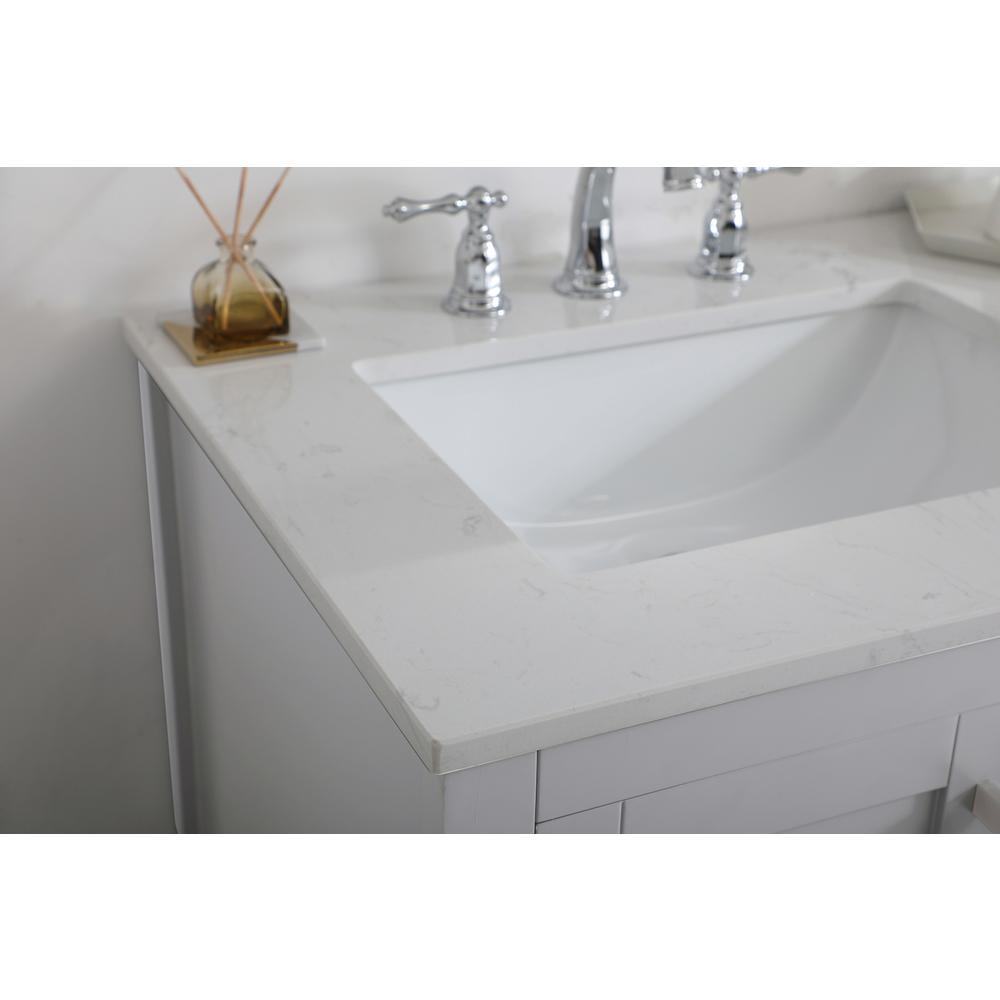 60 inch Double Bathroom Vanity in Grey. Picture 4
