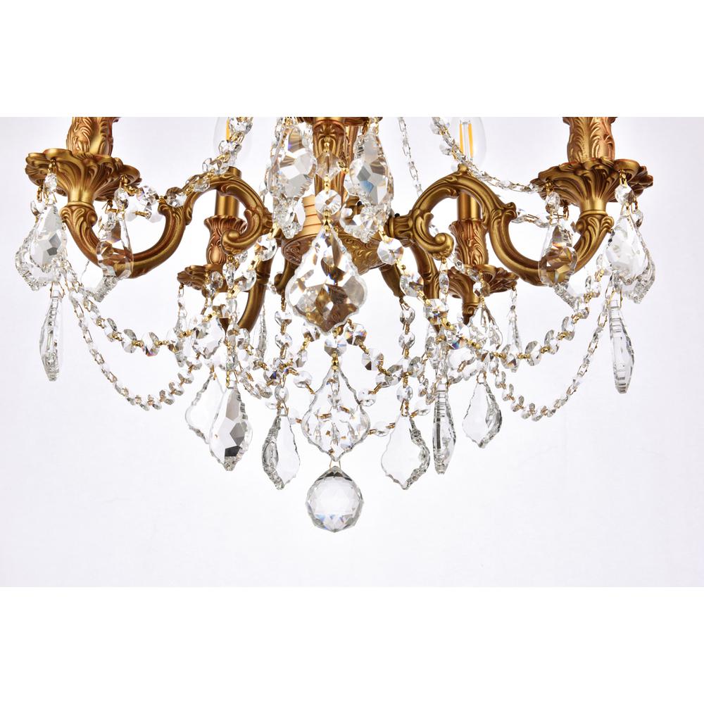 Rosalia 5 light French Gold Pendant Clear Royal Cut Crystal. Picture 3