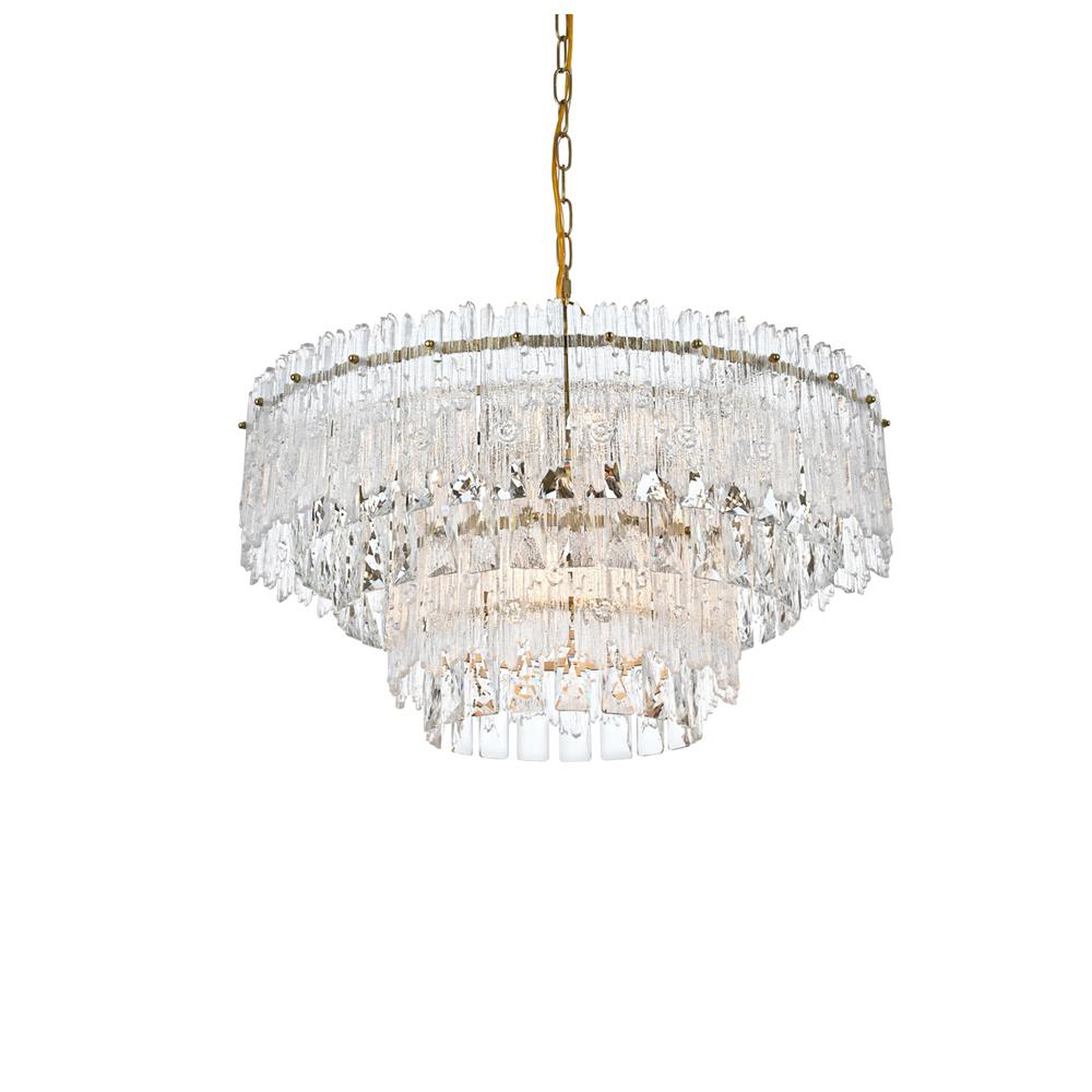 Emilia 21 inch Pendant Light in Satin Gold. Picture 2