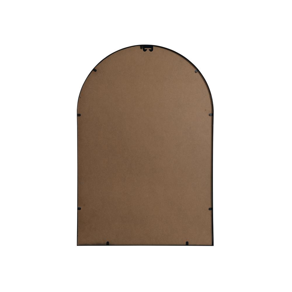 Metal Frame Arch Mirror 27x40 Inch in Black. Picture 8
