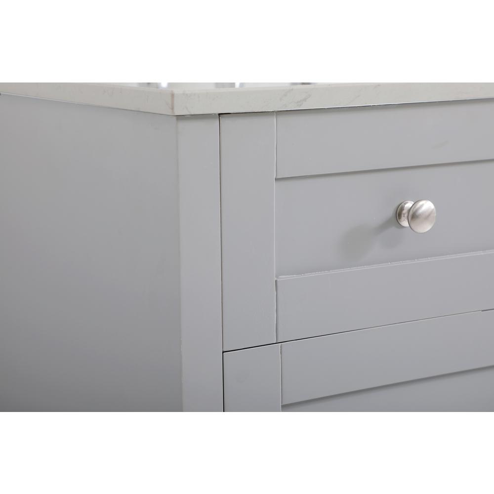 60 inch Double Bathroom Vanity in Grey. Picture 5