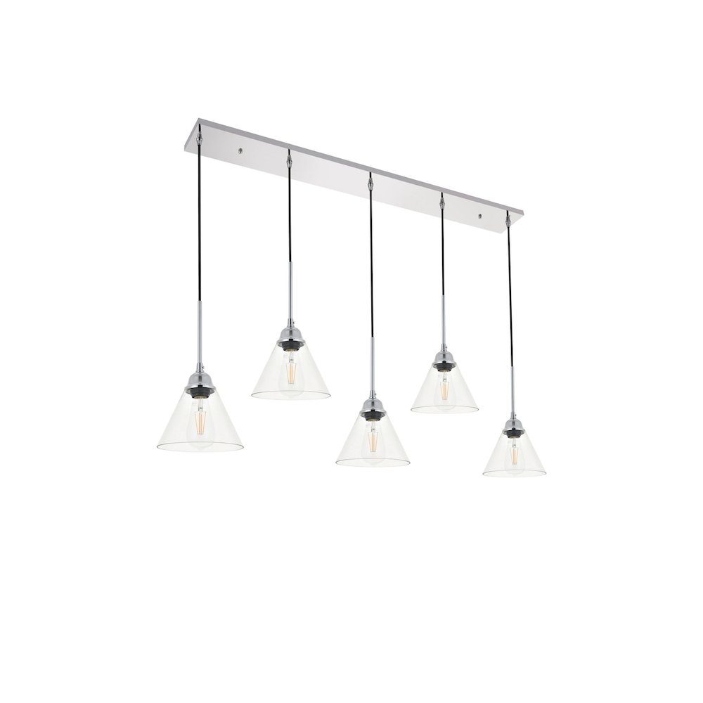 Histoire 5 Light Chrome Pendant. Picture 9
