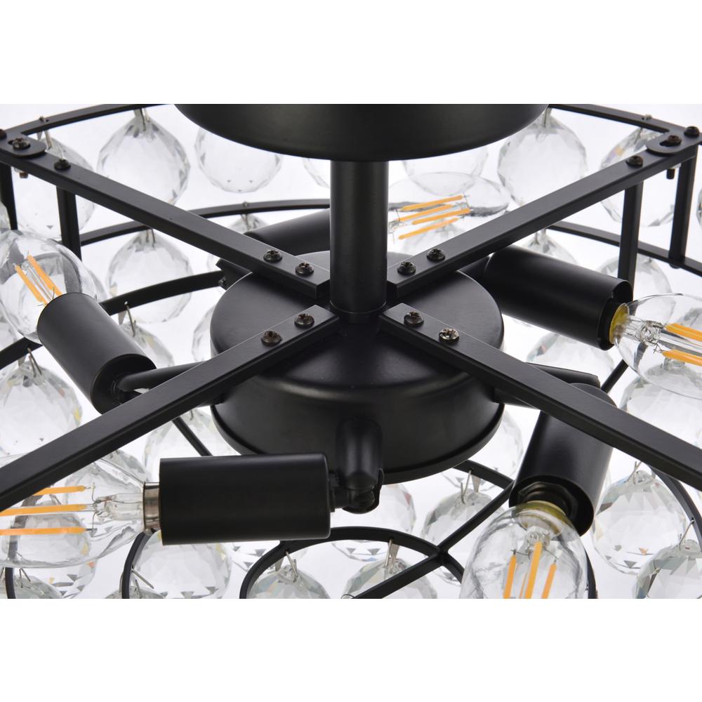 Savannah 18 inch flush mount in black. Picture 5