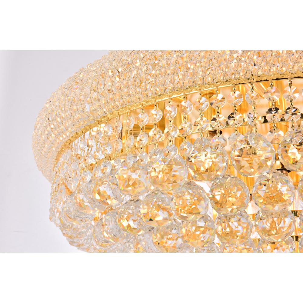 Primo 15 light Gold Flush Mount Clear Royal Cut Crystal. Picture 4
