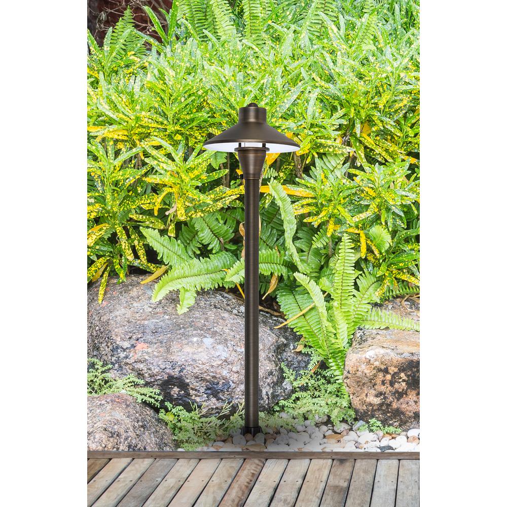 Path Light D7 H24 Antique Brass Includes Stake G4 Halogen 20W. Picture 7