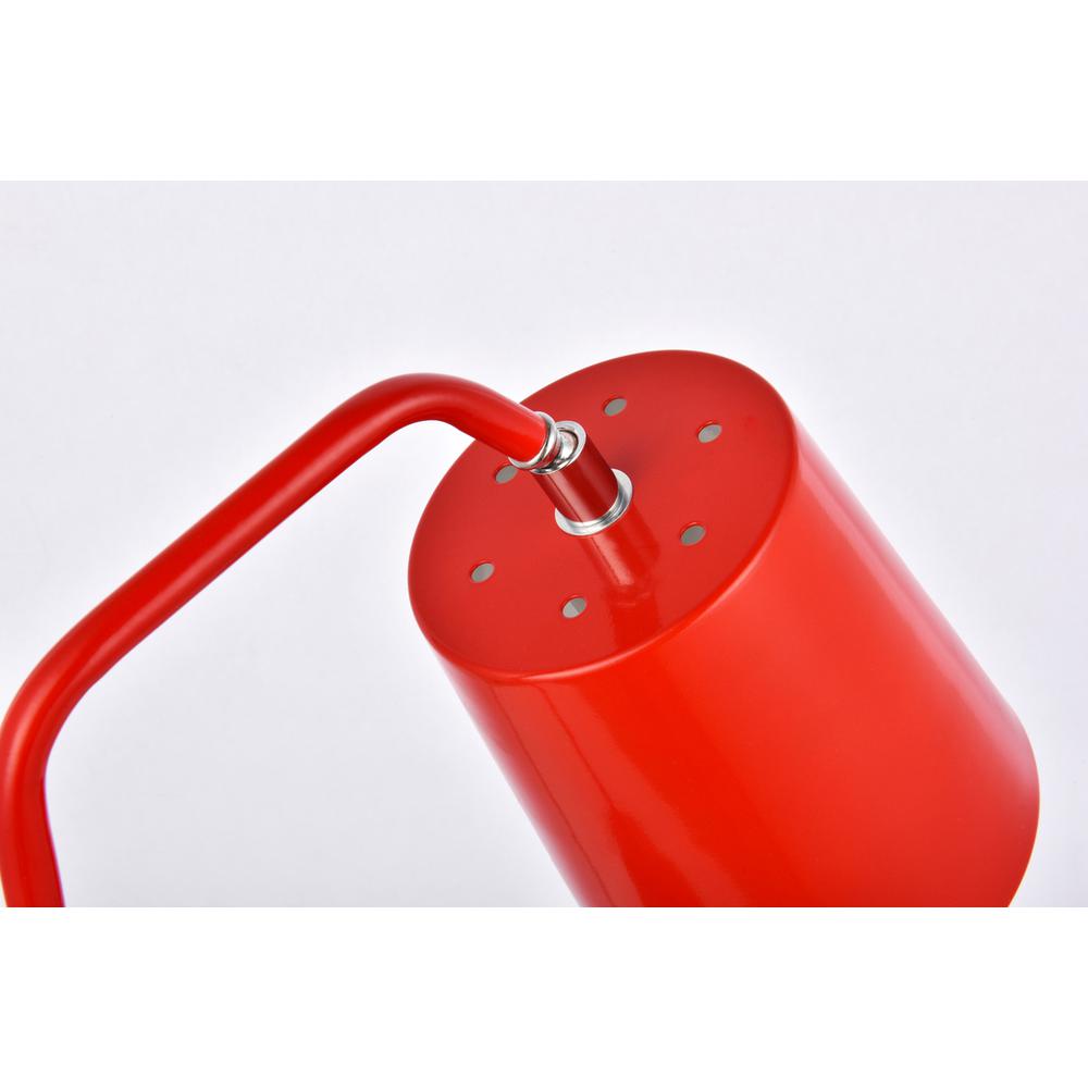 Leroy 1 light red table lamp. Picture 3