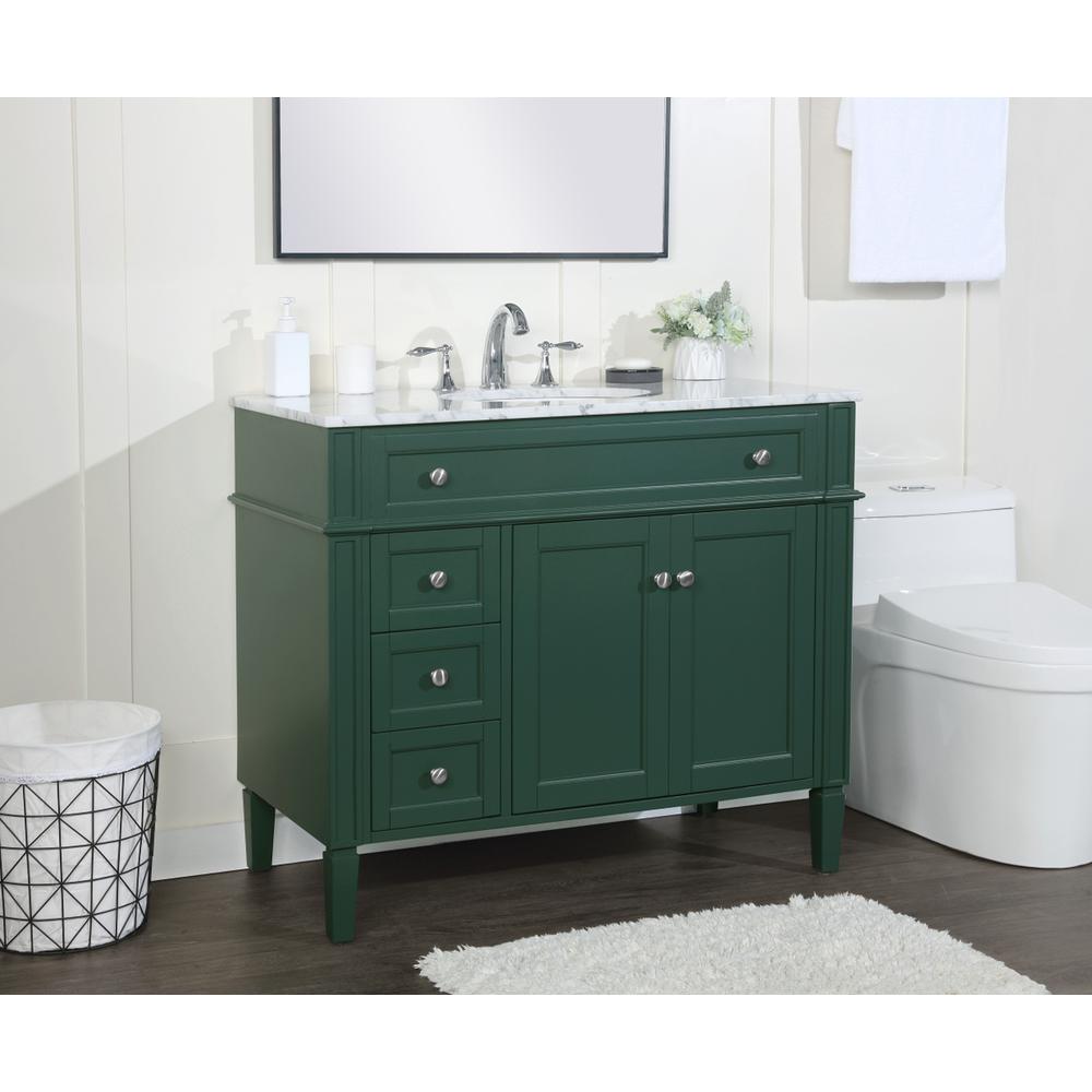 40 inch Single bathroom vanity in green. Picture 2