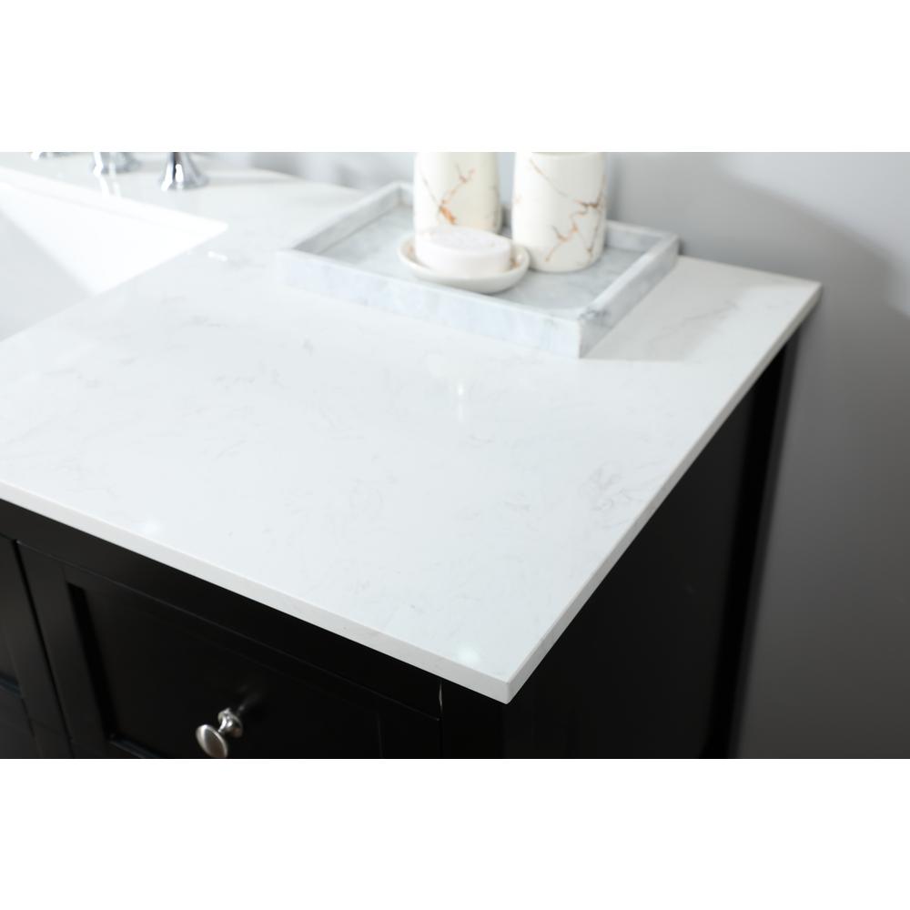 60 inch Single bathroom vanity in black. Picture 5