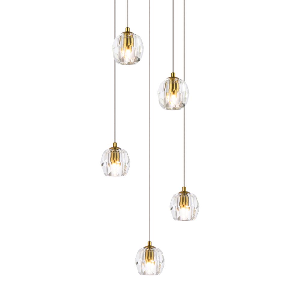 Eren 5 lights Gold pendant. Picture 2