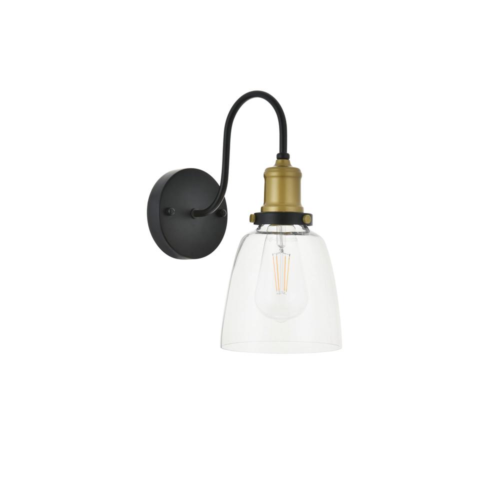 Felicity 1 light brass and black Wall Sconce. Picture 2