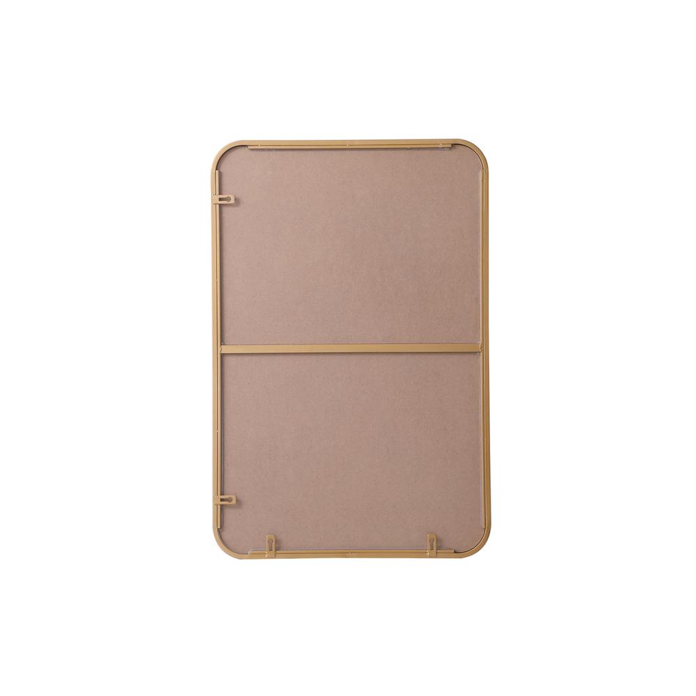 Soft corner metal rectangular mirror 20x30 inch in  Brass. Picture 8