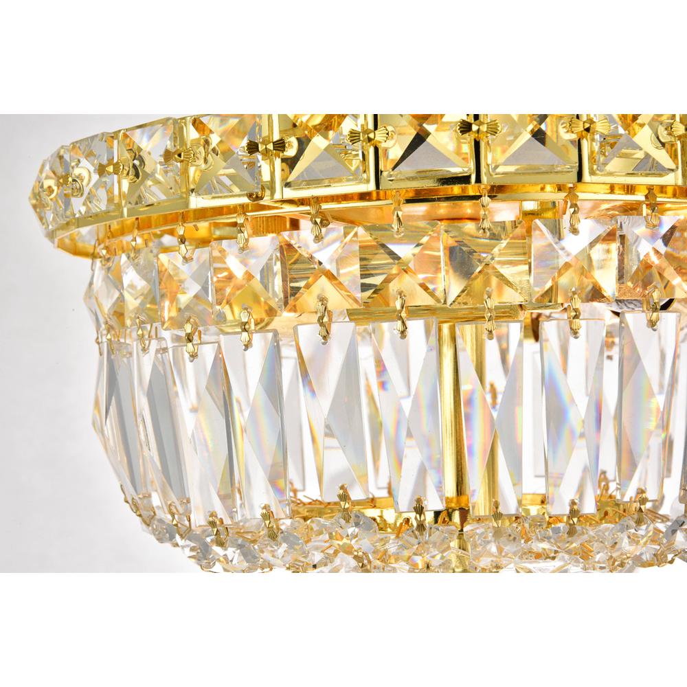 Tranquil 4 light Gold Flush Mount Clear Royal Cut Crystal. Picture 3