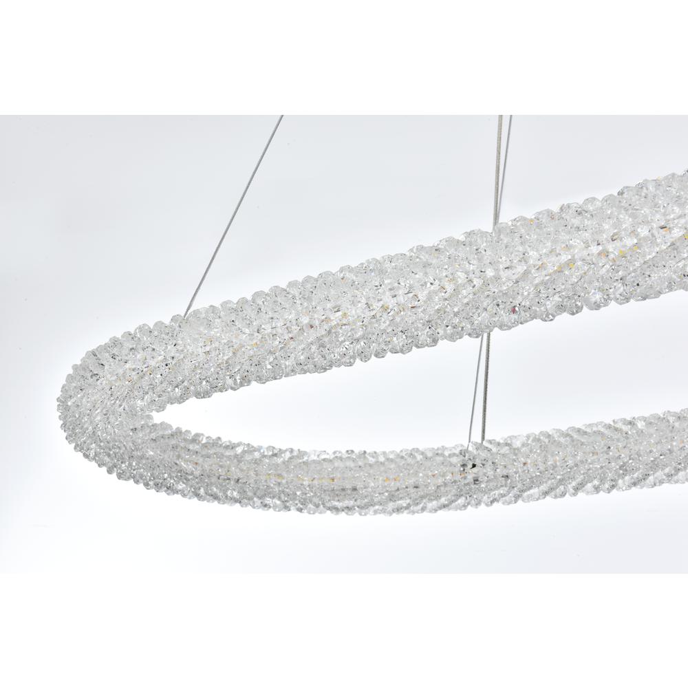 Bowen 42 inch Adjustable LED Chandelier in Chrome. Picture 5