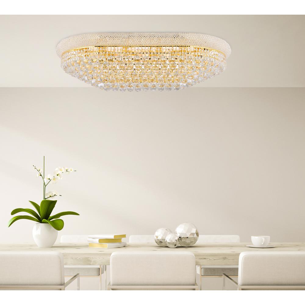 Primo 24 light Gold Flush Mount Clear Royal Cut Crystal. Picture 8