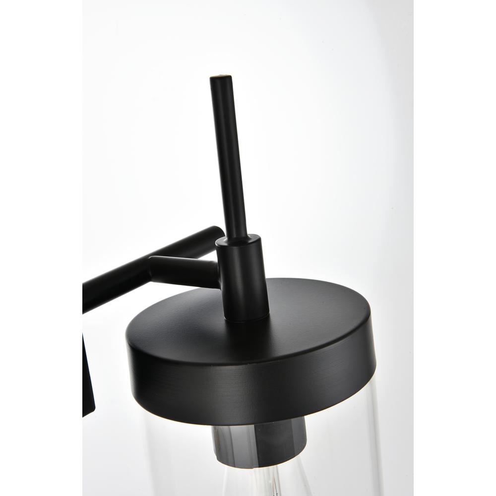Benny 2 light Black and Clear Bath Sconce. Picture 5