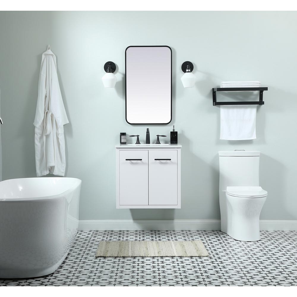 24 inch Single bathroom vanity in white. Picture 7
