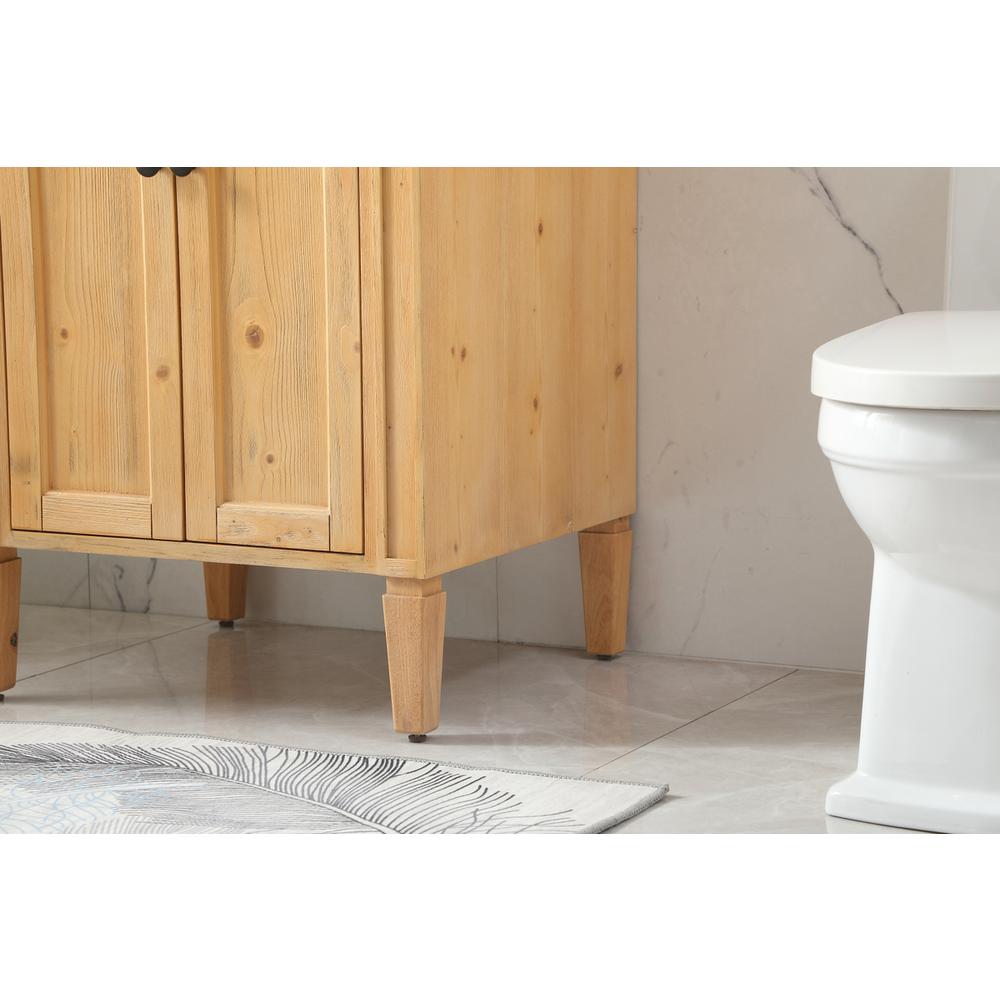 24 inch Single bathroom vanity in natural wood. Picture 6