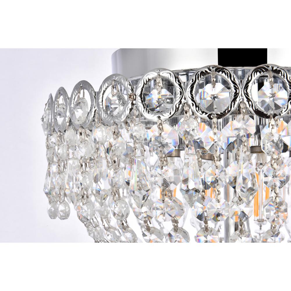 Century 4 light Chrome Flush Mount Clear Royal Cut Crystal. Picture 4