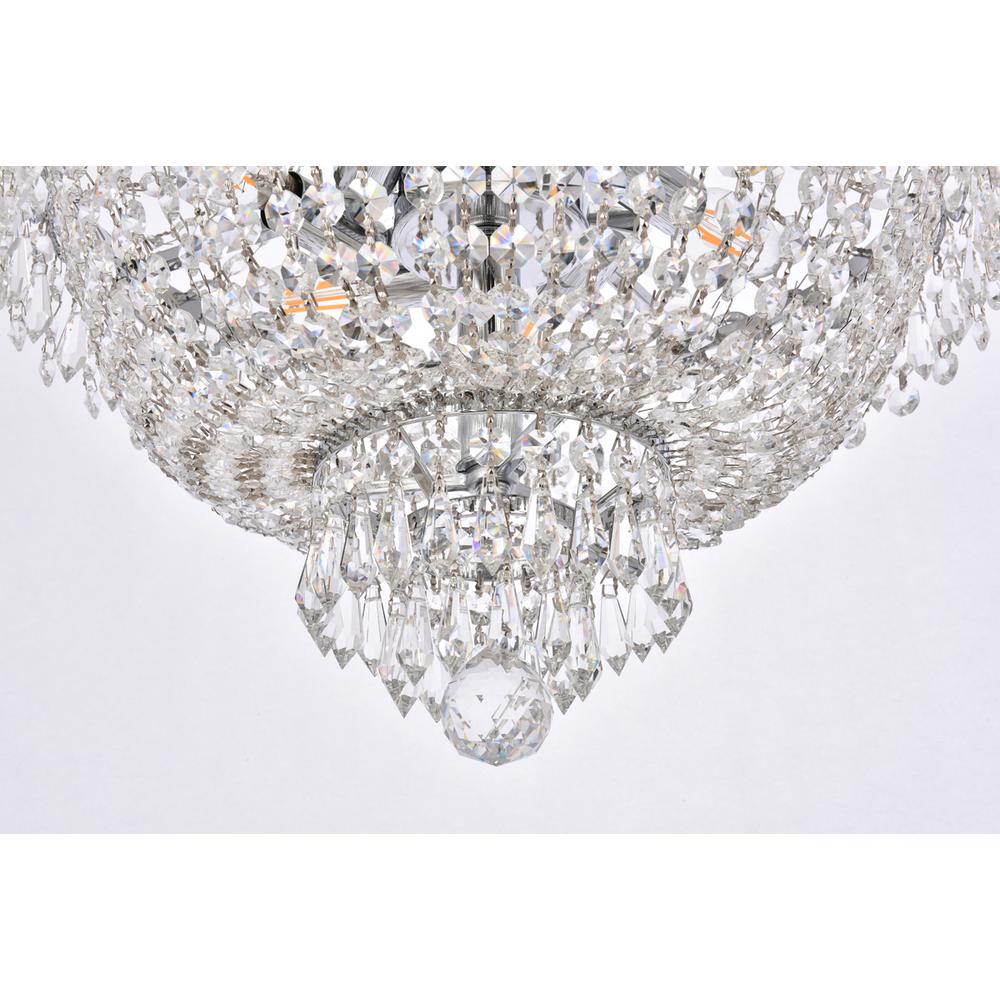 Century 8 light Chrome Pendant Clear Royal Cut Crystal. Picture 3