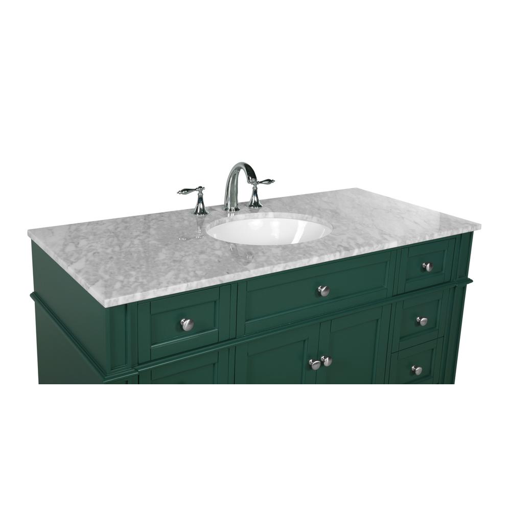 48 inch Single bathroom vanity in green. Picture 11
