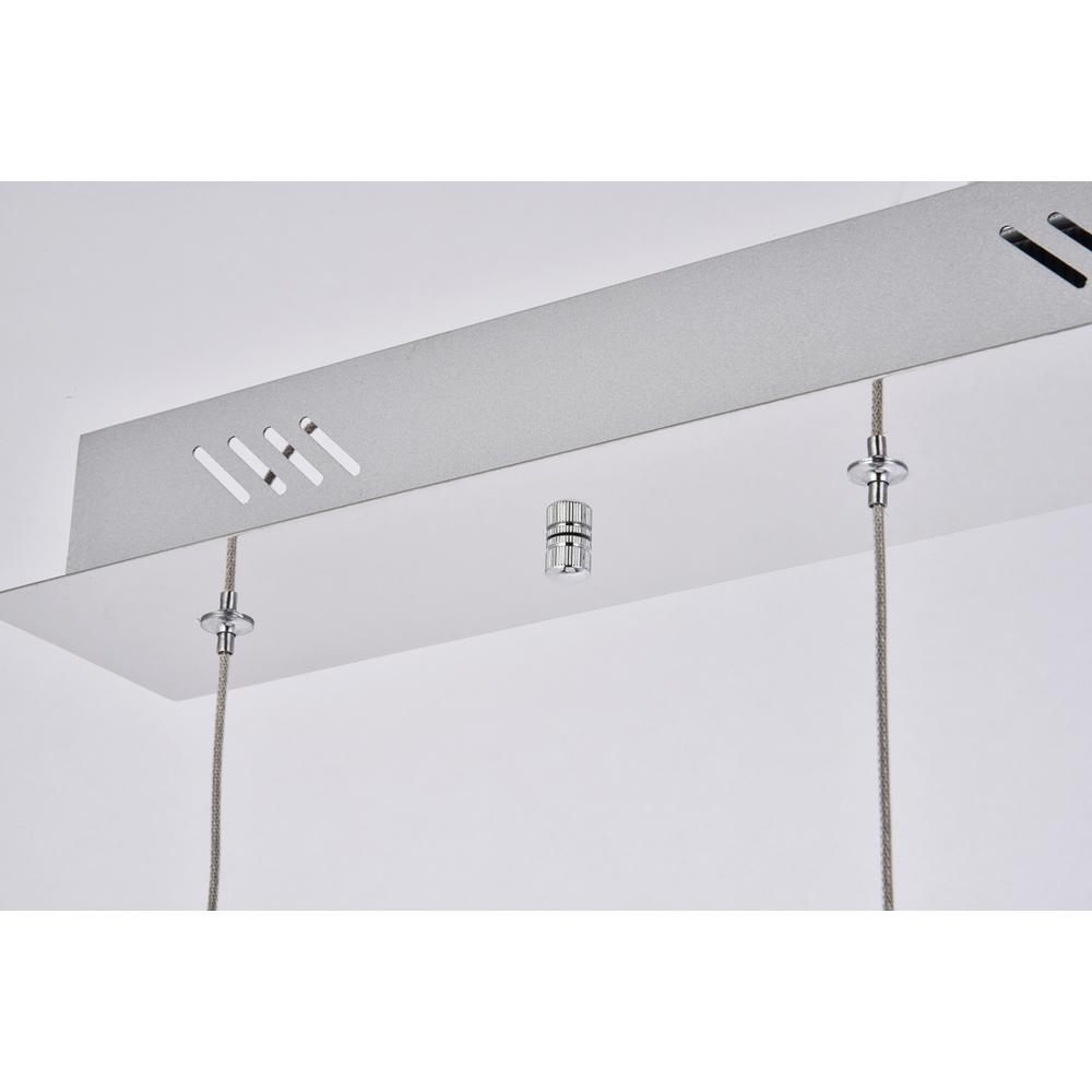 Amherst Collection LED 5-light chandelier 34in x 4in x 9in chrome finish. Picture 5
