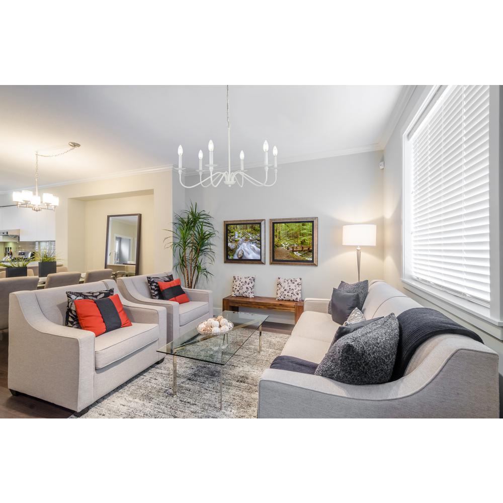 Rohan 36 inch chandelier in White. Picture 7
