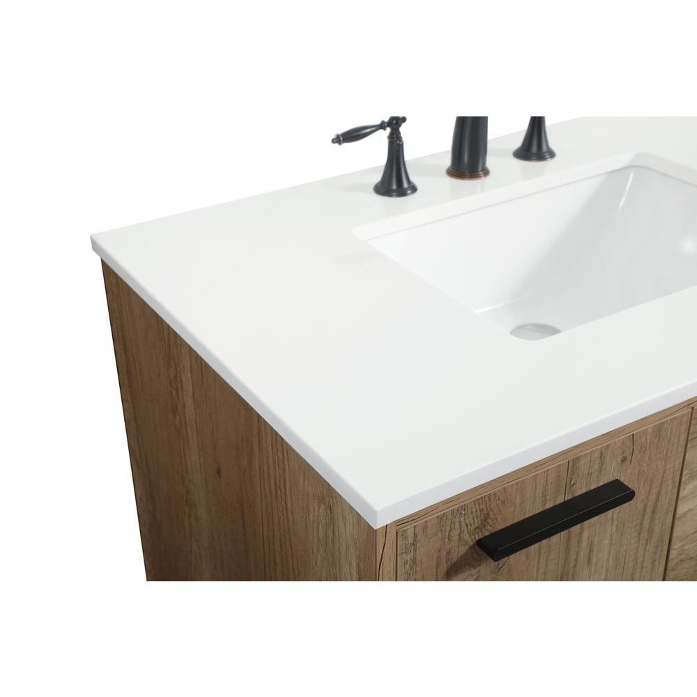 36 inch Single bathroom vanity in natural oak. Picture 11